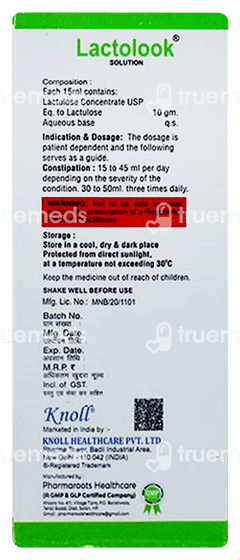 Lactolook Sugar Free Solution 100ml