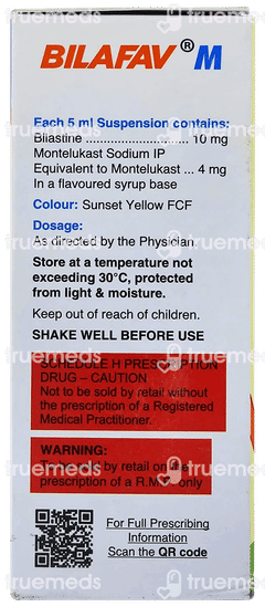 Bilafav M Mango Flavour Suspension 60ml Bilafav M Mango Flavour Suspension 60ml