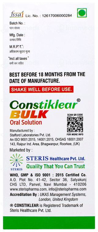 Constiklear Bulk Lemon Flavour Solution 200ml