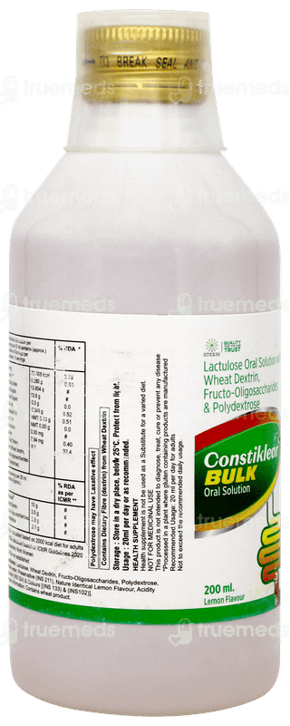Constiklear Bulk Lemon Flavour Solution 200ml