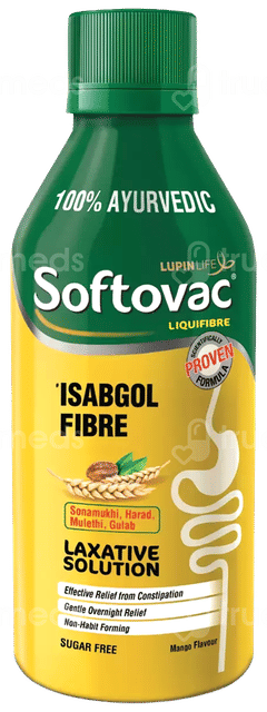 Softovac Liquifibre Mango Flavour Sugar Free Solution 225Ml Softovac Liquifibre Mango Flavour Sugar Free Solution 225Ml