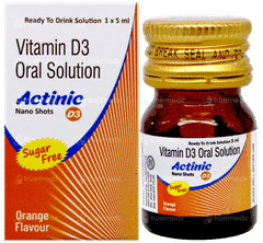 Actinic D3 Nano Shots Orange Flavour Sugar Free Solution 5Ml