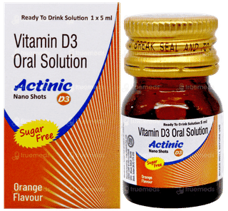Actinic D3 Nano Shots Orange Flavour Sugar Free Solution 5Ml