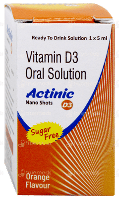 Actinic D3 Nano Shots Orange Flavour Sugar Free Solution 5Ml