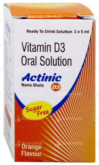 Actinic D3 Nano Shots Orange Flavour Sugar Free Solution 5Ml