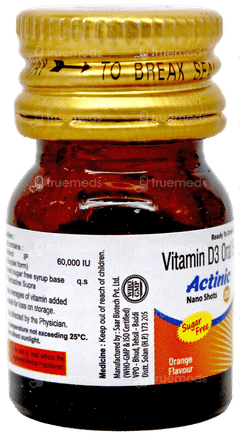 Actinic D3 Nano Shots Orange Flavour Sugar Free Solution 5Ml
