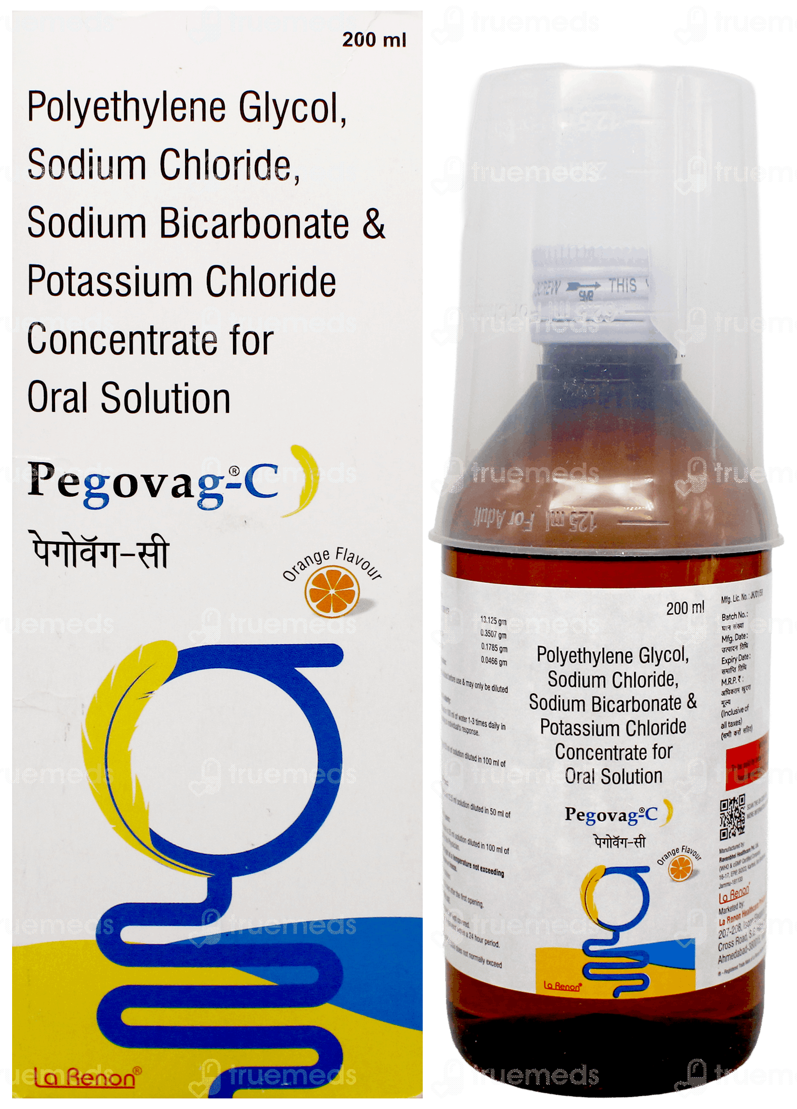 Pegovag C Orange Flavour Solution 200ml - Uses, Side Effects, Dosage ...