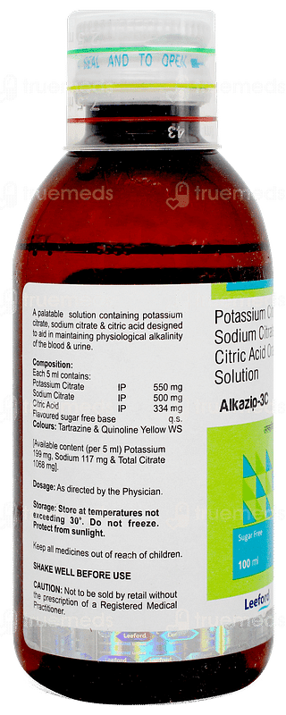 Alkazip 3c Sugar Free Solution 100ml
