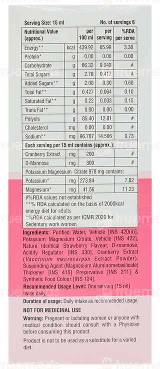 Velnocran Strawberry Flavour Solution 100Ml
