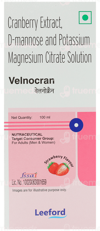 Velnocran Strawberry Flavour Solution 100Ml