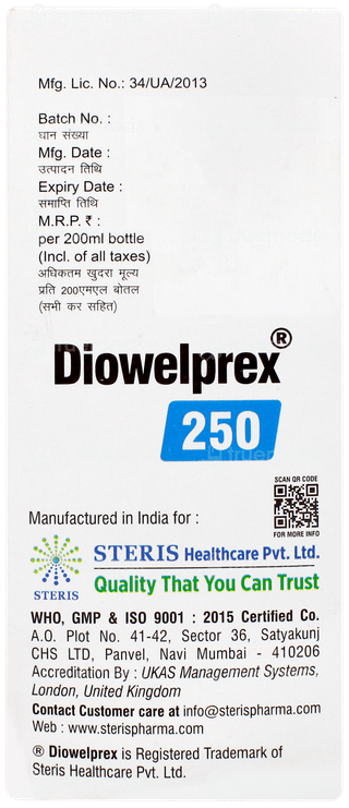 Diowelprex 250 Solution 200ml