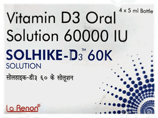 Solhike D3 60K 5Ml Pack Of 4 Solution