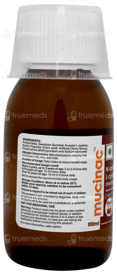 Mucinac Cherry Flavour Solution 100ml