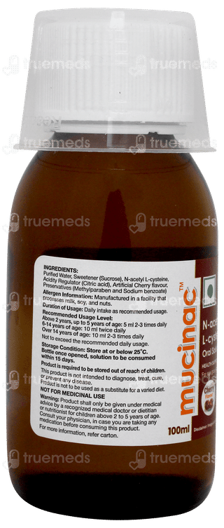 Mucinac Cherry Flavour Solution 100ml