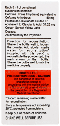 Cefolac Cv 50 Suspension 30ml Cefolac Cv 50 Suspension 30ml