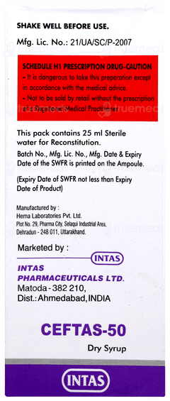 Ceftas 50 Pineapple Flavour Dry Syrup 30ml