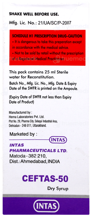 Ceftas 50 Pineapple Flavour Dry Syrup 30ml