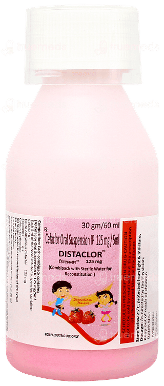 Distaclor 125mg Strawberry Flavour Suspension 60ml