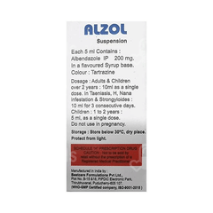 Alzol 200 Mg Oral Suspension 10 Ml Alzol 200 Mg Oral Suspension 10 Ml