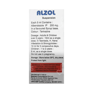 Alzol 200 Mg Oral Suspension 10 Ml