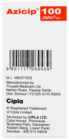 Azicip 100 Peppermint & Orange Flavour Suspension 15ml Azicip 100 Peppermint & Orange Flavour Suspension 15ml