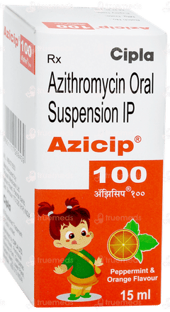 Azicip 100 Peppermint & Orange Flavour Suspension 15ml Azicip 100 Peppermint & Orange Flavour Suspension 15ml