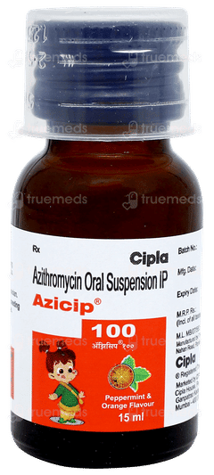 Azicip 100 Peppermint & Orange Flavour Suspension 15ml Azicip 100 Peppermint & Orange Flavour Suspension 15ml