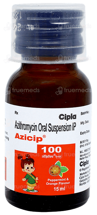 Azicip 100 Peppermint And Orange Flavour Suspension 15ml