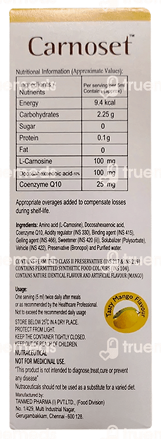 Carnoset Mango Flavour Sugar Free Suspension 200ml