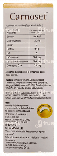 Carnoset Mango Flavour Sugar Free Suspension 200ml