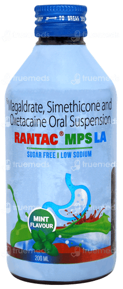 Rantac Mps La Mint Flavour Sugar Free Suspension 200ml