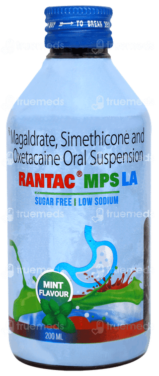 Rantac Mps La Mint Flavour Sugar Free Suspension 200ml