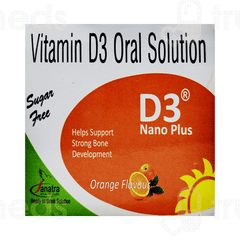 D3 Nano Plus Orange Flavour Sugar Free Oral Solution 5ml D3 Nano Plus Orange Flavour Sugar Free Oral Solution 5ml