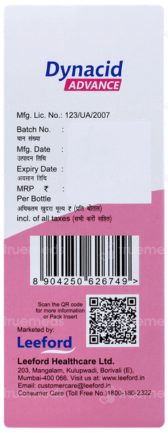 Dynacid Advance Sugar Free Suspension 150ml Dynacid Advance Sugar Free Suspension 150ml
