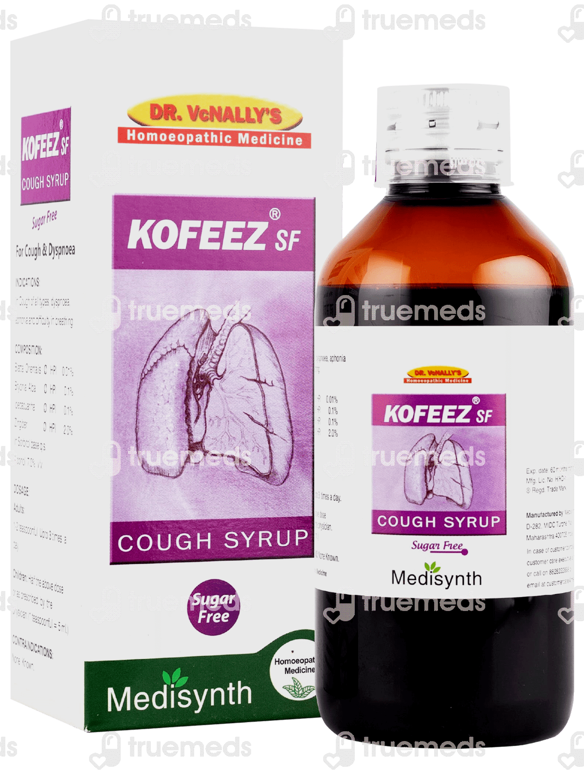 Medisynth Kofeez Sugar Free Cough Syrup 200 Ml Uses, Side Effects, Dosage, Price Truemeds