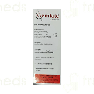 Gemfate Orange Flavour Sugar Free Suspension 200ml