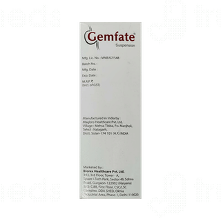Gemfate Orange Flavour Sugar Free Suspension 200ml