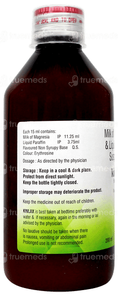 Kinlax Mint Flavour Sugar Free Suspension 200ml