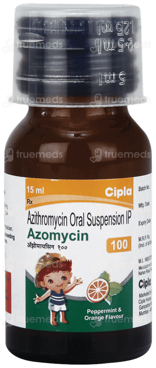 Azomycin 100 Mg Pappermint And Orange Flavour Oral Suspension 15 Ml