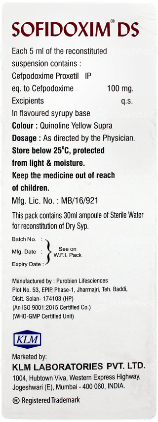Sofidoxim Ds Suspension 30ml
