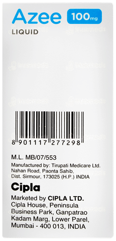 Azee 100mg Peppermint & Orange Flavour Liquid 15ml