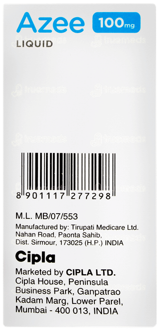Azee 100mg Peppermint & Orange Flavour Liquid 15ml