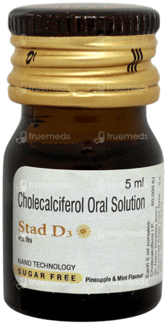 Stad D3 Pineapple & Mint Flavour Sugar Free Solution 5ml