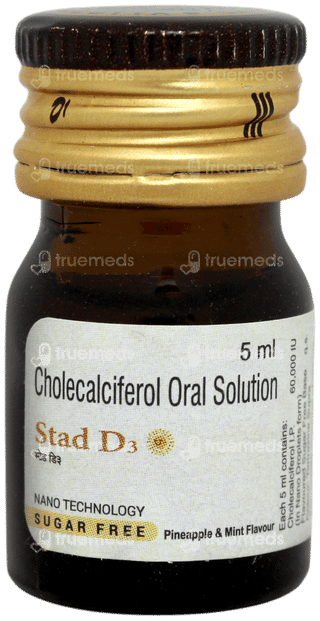 Stad D3 Pineapple & Mint Flavour Sugar Free Solution 5ml