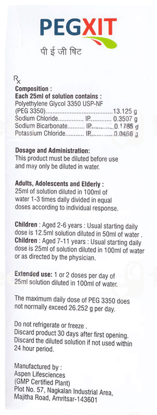Pegxit Sugar Free Solution 200Ml