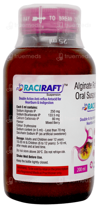 Raciraft Mixed Berry Flavour Sugar Free Suspension 200ml