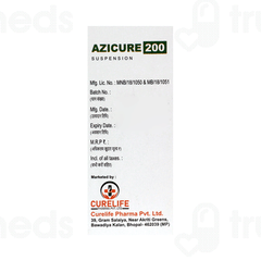 Azicure 200 MG Oral Suspension 30 ML Azicure 200 MG Oral Suspension 30 ML