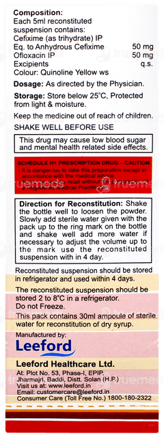 Cefitaxe O Mango & Peppermint Flavour Suspension 30ml