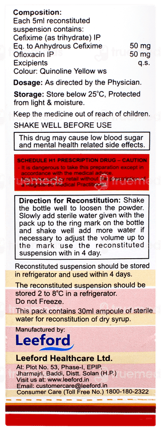 Cefitaxe O Mango & Peppermint Flavour Suspension 30ml