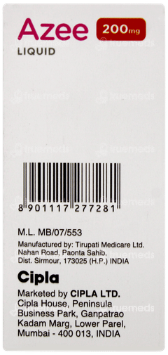 Azee 200mg Peppermint & Orange Flavour Liquid 15ml